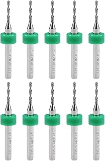 uxcell PCB Drill Bits 1.3mm Tungsten Carbide Rotary Tool Jewelry CNC Engraving Print Circuit Board Micro Drill Bits 1/8 Inch Shank 10 Pcs