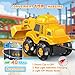 Toddler Toys Remote Control Car with Flashing Light Wheels & USB Rechargeable Construction Toys Excavator Truck for Toddlers Aged 2 3 4 5 6,Easter Basket Stuffers Gifts for Toddler Boys Girls