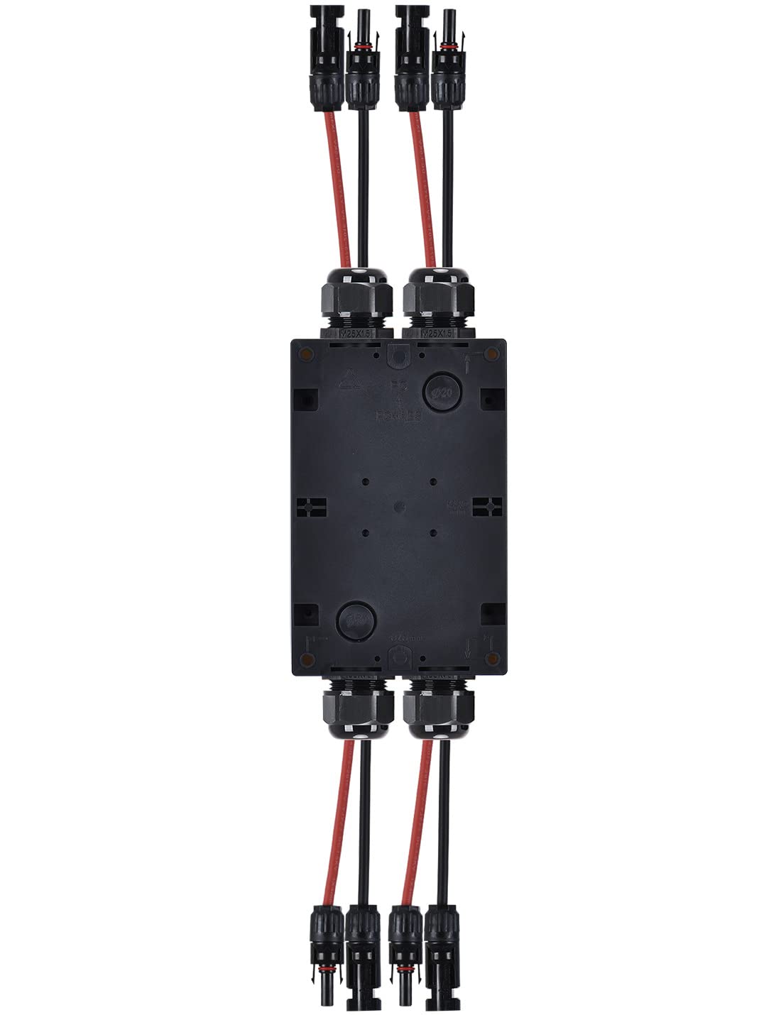 DIHOOL DC Trennschalter 2 Strings PV Anlage mit Generatoranschlusskasten Sicherungsautomat 32A IP66 Solar Trennschalter Anschlusskasten für Photovoltaik