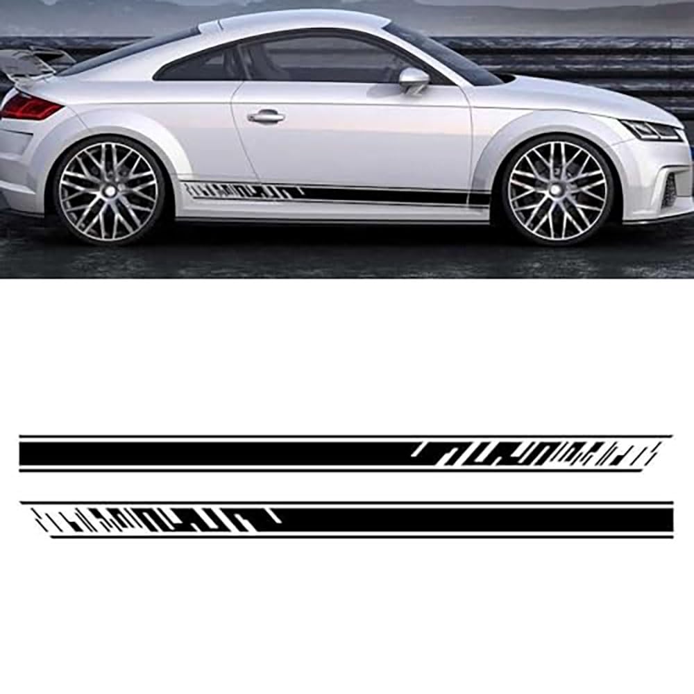 UNCLE LIAO Car Side Skirt For Audi TT 8N MK1 MK2 8J Coupe MK3 8S Roadster TFSI Auto Car Door Sticker Side Step Skirt.,Red