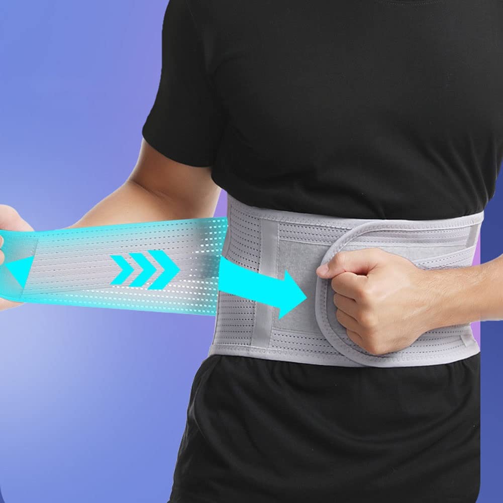 Soporte Lumbar para Hombres y Mujeres Cintura Transpirable Cinturón de Soporte de Espalda Lumbar para ciática Hernia de Disco Escoliosis Alivio del Dolor de Espalda Levantamiento Pesado con