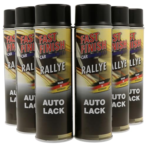 Fast Finish 430237 SET Autolack schwarz glänzend 6 x 500ml