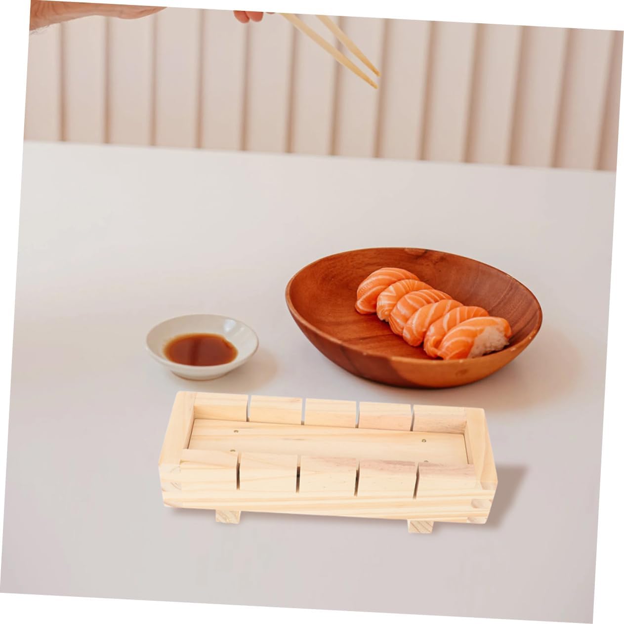 2pcs Wooden Sushi Mold Non-stick Rice Press Maker for Making Practical Kitchen Tools for