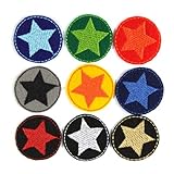 Hosenflicken gestickt wie auf Abbildung bunte Regenbogen Farben Flicken zum aufbügeln gestickt klein, Applikationen für Kinder Bügelflicken als coole patches und Aufnäher mit hoher Klebkraft