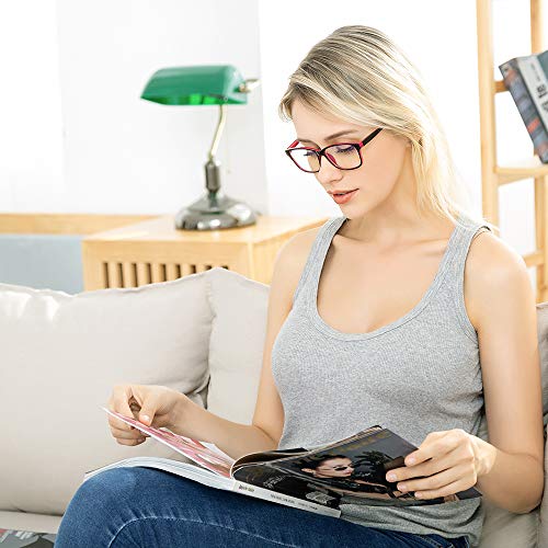 Blue Light Blocking Computer Glasses 2 Pack Anti Eye Eyestrain Unisex(Men/Women) Glasses with Spring Hinges UV Protection(Twilight and Red) - Thumbnail 2