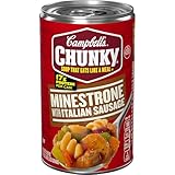 Campbell’s Chunky Soup, Minestrone with Italian Sausage Soup, 18.8 Oz Can