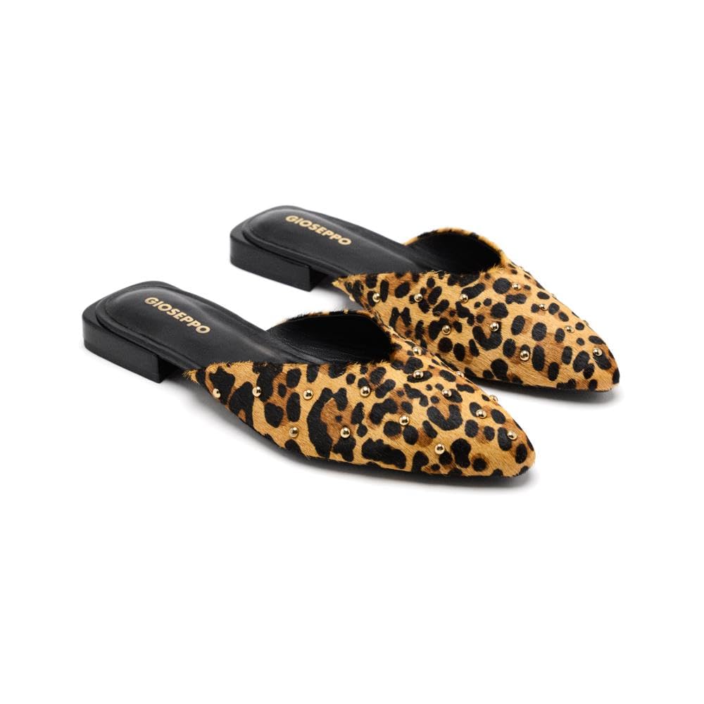 GIOSEPPO Women's Irasburg Mary Jane Flat, Leopard, 4 UK