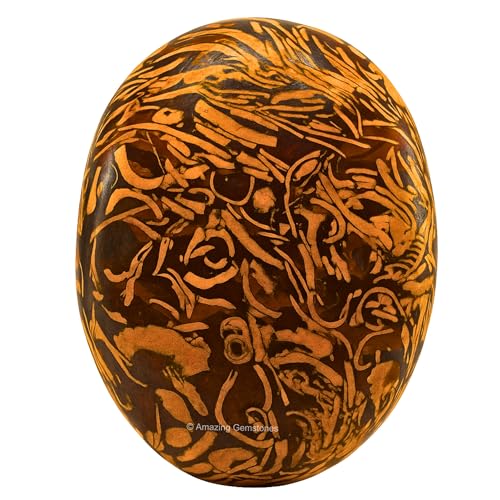 Image of Amazing Gemstone Mariyam Jasper Crystals and Healing Stones - Large Palm Stone Crystals Piedra - Crystal for Good Luck, Balanced Positive Energy, Meditation - Unique Stocking Stuffers, Gifts for Women