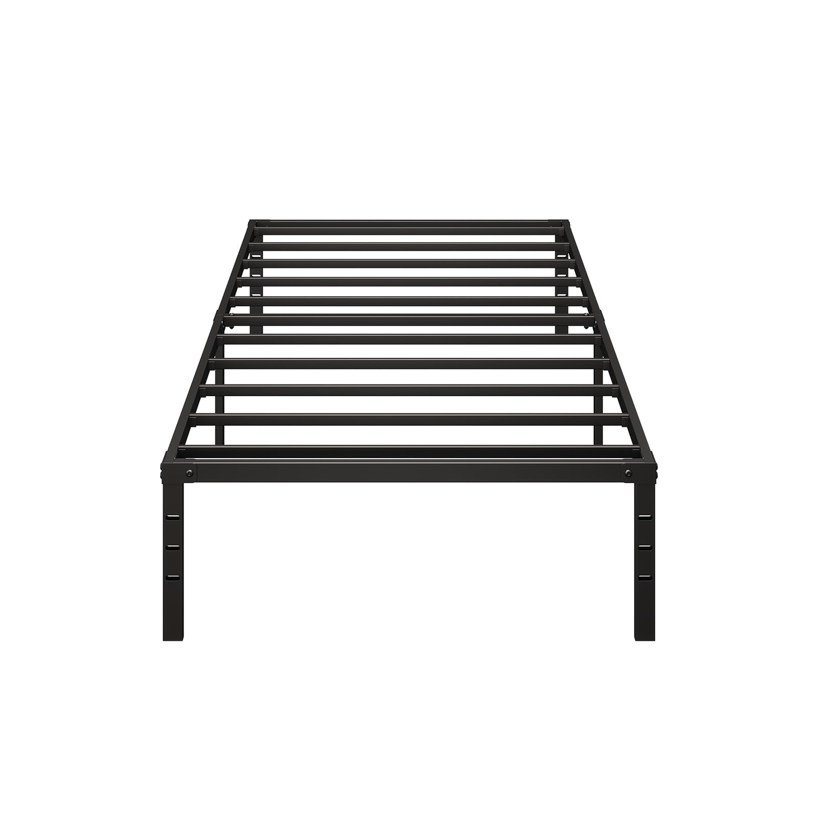 Besebay Twin XL Bed Frame 14 Inch Heavy Duty Metal Frames with Steel Slats Support Ample Storage No Box Spring Needed, Easy Assembly, Noise Free, Black