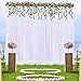 HBBMagic Tüll Foto Hintergrund/Vorhäng Weiß 150 cm*215 cm,Chiffon Fotografie Hintergrund für Fotostudio,Hochzeit,Baby Party(Zwei Ebenen, Tüll + Stoff，2 Stück)