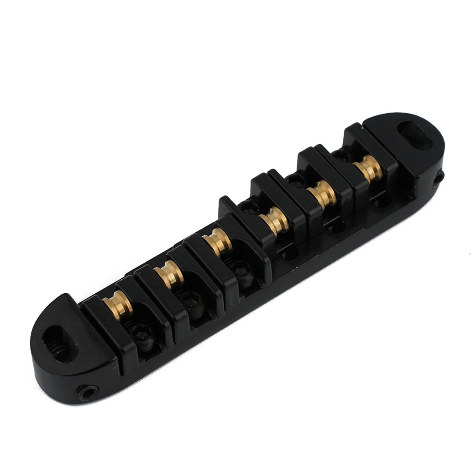 Siodełko Rolkowe Mostek Do Gitary Siodła Rolkowe Srebrny Stop Cynku Czarna Miedź Mostek Do Gitary Elektrycznej (Color : Black)
