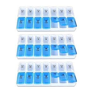 Schramm® 3-pack tablettenbox deelbare pillen tabletten box pillen tabletten box tablettendoos pillendoos tablettenboxen