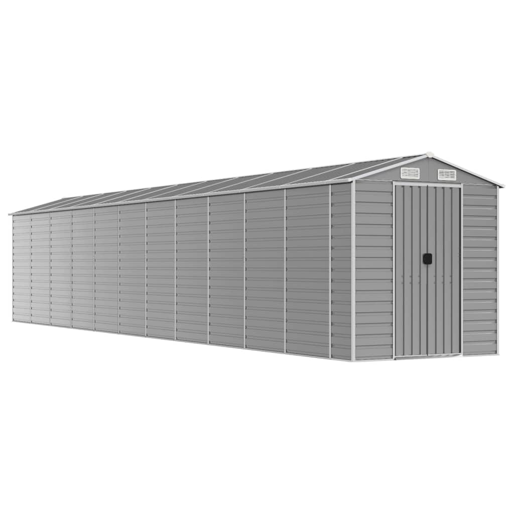 LAPOOH Capanno da Giardino Grigio Chiaro 191x980x198cm Acciaio Zincato,Capannone da Giardino,Casetta da Giardino,Casetta Attrezzi Giardino(SPU:3188252)