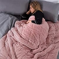 Brentfords Teddy Weighted Blanket for Adults Sleep Therapy Anxiety Stress Relief Super Soft Throw, Blush Pink, 125 x 150cm - 4kg(Disclaimer: Only suitable for age 3+ years)