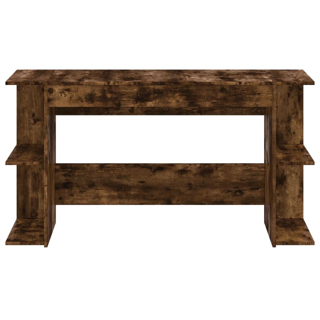 Scrivania affumicatura 140 x 50 x 75 cm, materiale in legno, robusto computer desk per ufficio, con spazio di archiviazione, ideale come tavolo da gioco e scrittura per Bedroom