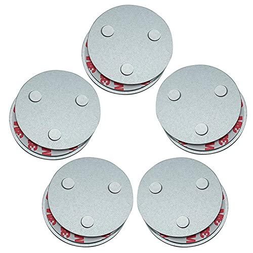 meioro Magnetic Smoke Detector Installation Tool,Quick and Easy Fastening Ceiling Mounted Kit for Smoke Alarm Ø 70mm,No Need Drill 10 Seconds Install Smoke Sensors(5 pcs)