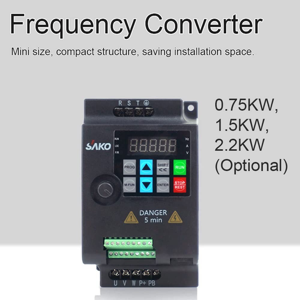 Inverter,convertitore VFD, convertitore inverter trifase, driver motore 380 V 2,2 kW, utilizzato per il controllo della velocità del motore mandrino