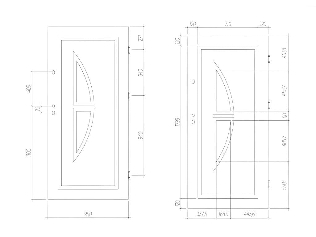 Venta-unica - Puerta de entrada de acero acristalada con inox Alt. 207 x Ancho 100 cm antracita - se abre hacia la izquierda COVAS
