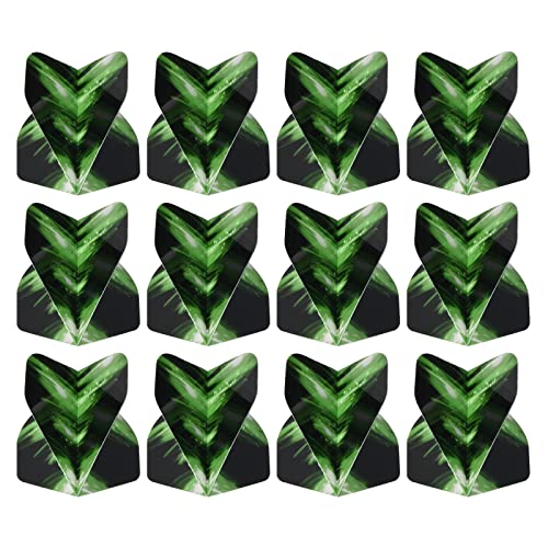 PATIKIL Dart Flights, 12 Pack PET Standard Darts Accessories Replacement Parts for Soft Tip Steel Tip Black, Green