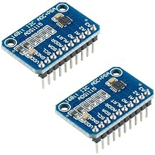 ADS1115 Module 16-Bit ADC with I2C Interface, 4-Channel Analog-to-Digital Converter, High Precision, Presoldered, Compatible with Arduino, ESP32, ESP8266, Raspberry Pi, 2 Pieces