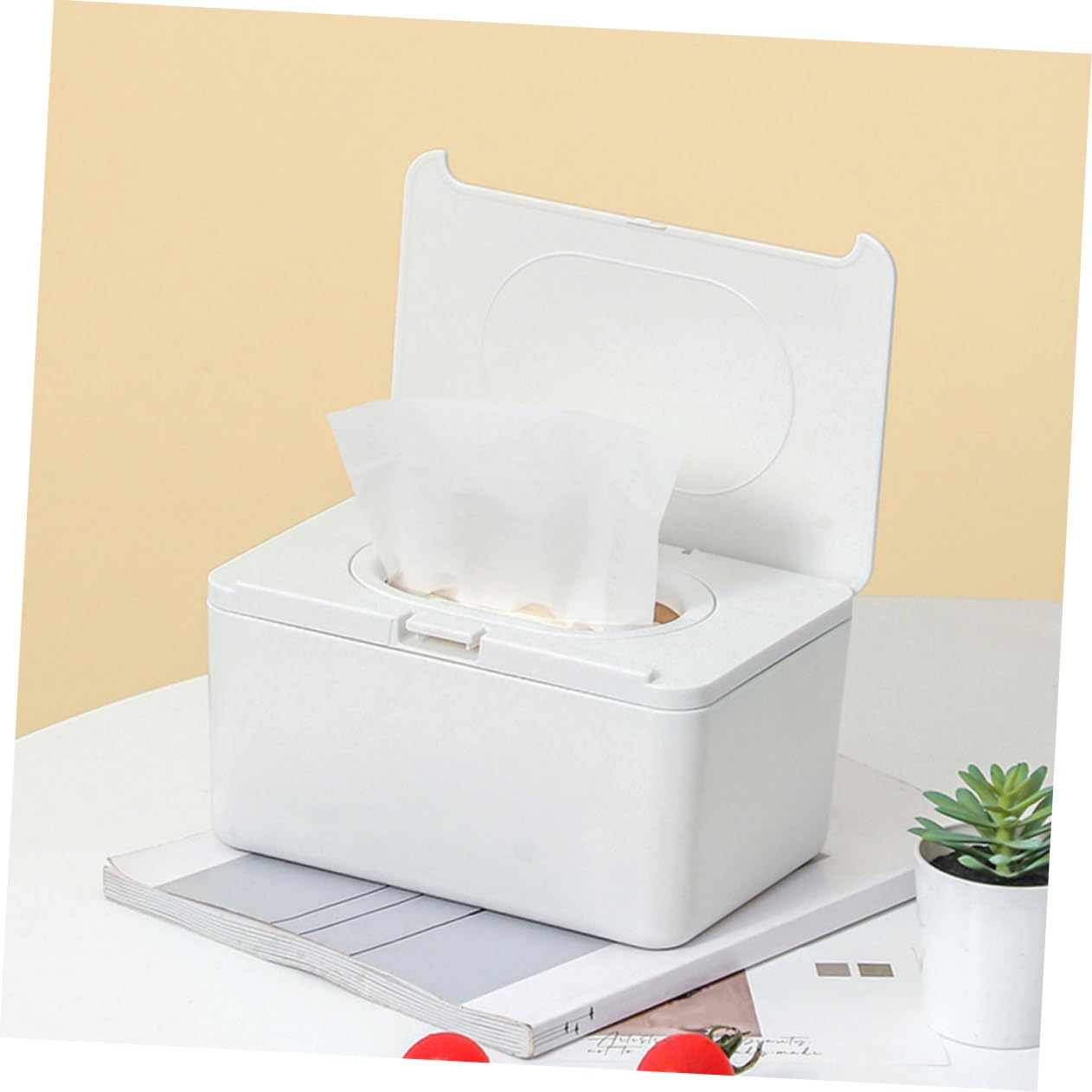 Generico 2 Pezzi Contenitore per Salviette Umidificate Dispenser Portatile per Salviettine Scatola per Uso Facile e Riutilizzabile