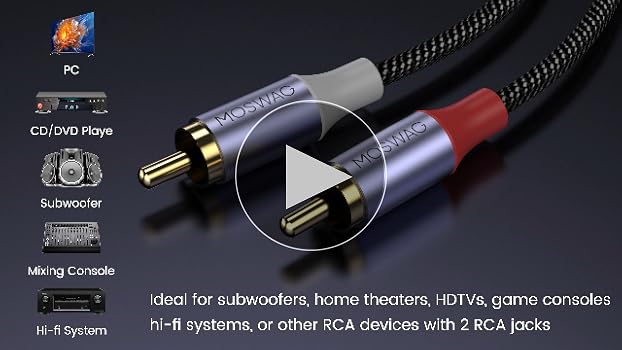 Amazon | MOSWAG RCAケーブル,RCAスプリッター, RCA ケーブル 分岐1 Amazon | MOSWAG RCAケーブル,RCAスプリッター, RCA ケーブル 分岐1