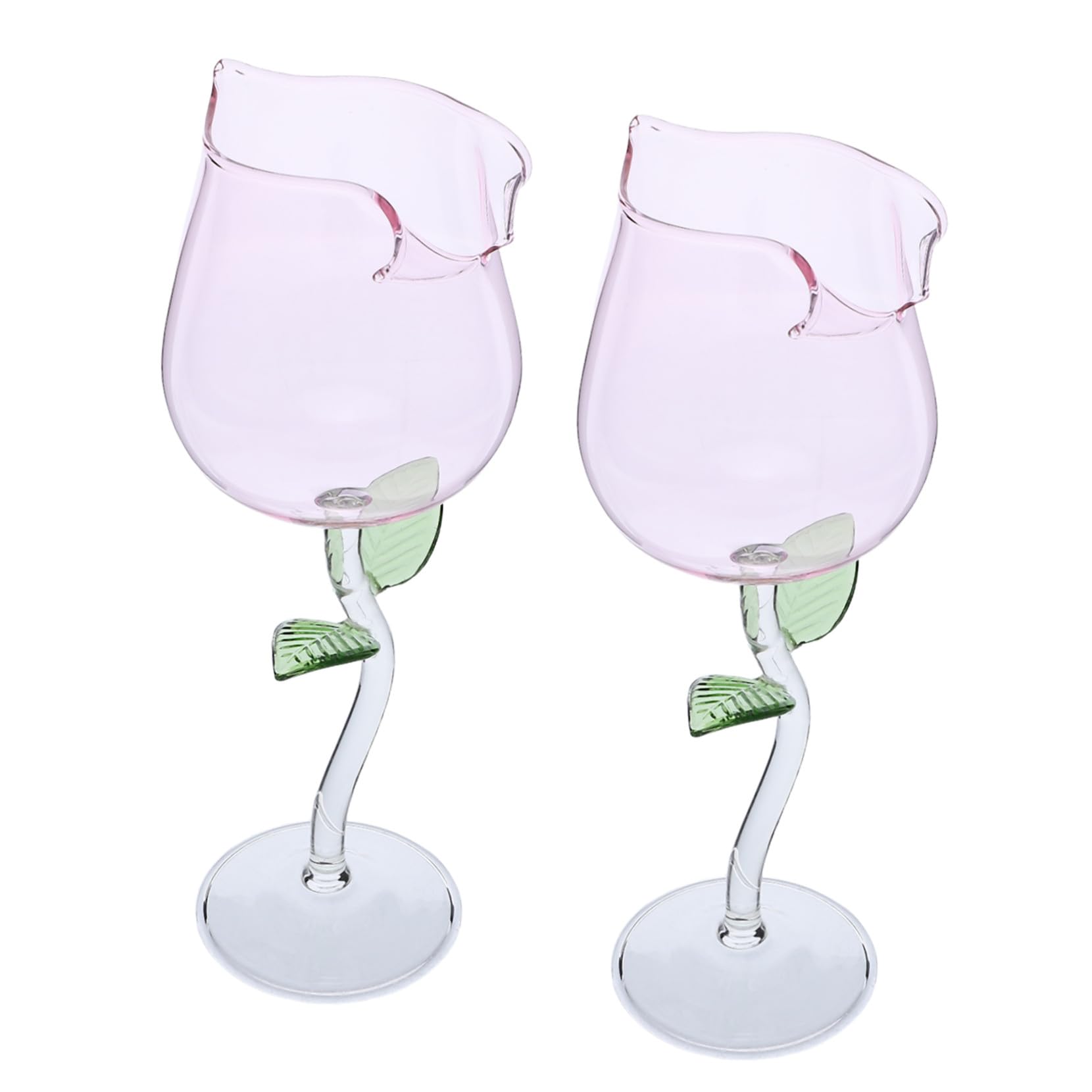 Verres à vin rose gobelets à pied haut élégants pour cocktail de mariage