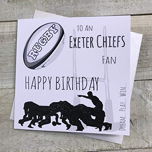 Exeter Chiefs Rugby Union RUFC Happy Birthday Card - by WHITE COTTON CARDS - RF5