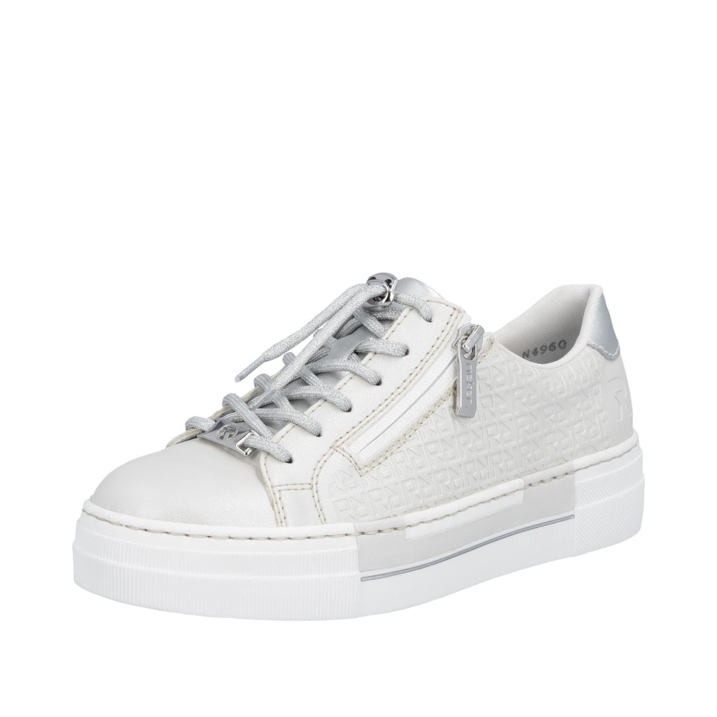Rieker Women's N4960 Low Trainers, Silver/Platinum, 40 EU