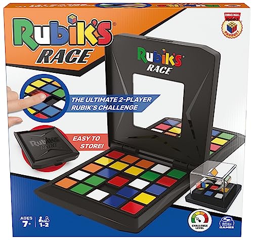 Rubik's Cube - Rubiks Race Version Classique - Jeu De Société Classique 3X3 Rubiks Cube - Stratégie Ultime Face à Face - Jeu Casse-Tête Adulte Et Enfant - Jouet Enfant 7 Ans Et +