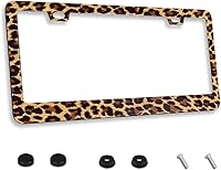 Vista 6 de Marco de matrícula con bandera cubana, acero inoxidable, patriótico, negro, con 2 agujeros y tornillos, 12 x 6 pulgadas, decoración para vehículos