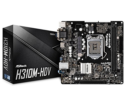 Preisvergleich Produktbild ASRock H310M-HDV Sockel 1151 Mainboard schwarz
