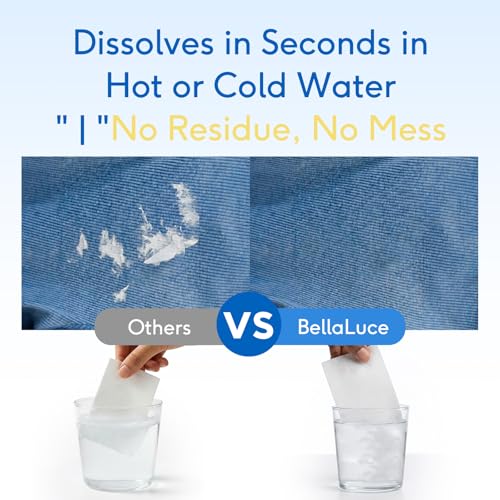 Image of BellaLuce Laundry Detergent Sheets, 240 Loads, Amber Nectar Scent | Plastic-Free Laundry Detergent, Fast-Dissolving, Hypoallergenic Formula Laundry Sheets, Space-Saving for Home, Dorms & Travel