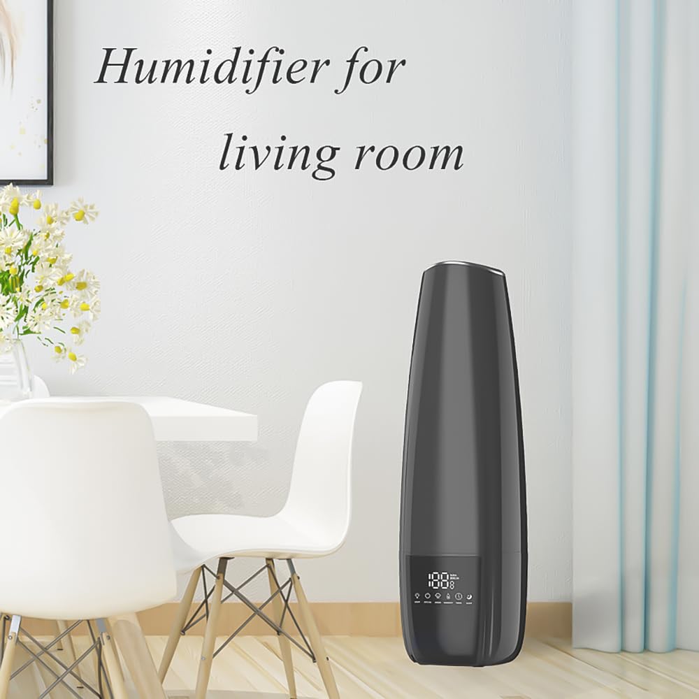 Mobigon Humidifiers for Bedroom Large Room - Smart 6.5L Air Humidifier Large Room with Essential Oil Diffuser, Top Fill Cool Mist Humidifier for Home Bedroom Baby Nursery Whole House Office (Black)