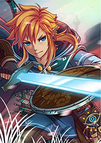 JCYMC Jigsaw Puzzle 1000 Piezas Anime The Legend of Zelda Posters Madera Juguetes para Niños Juego...