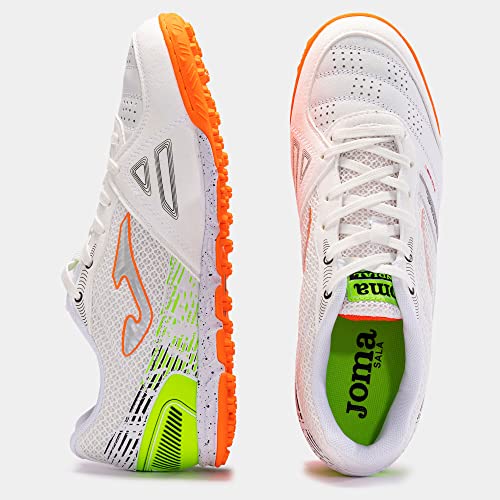 Joma Mundial 23 Turf Soccer Shoes - Turf Cleats, Football Boots - Indoor Soccer Cleats, Soccer Indoor Shoes - White - 7-124