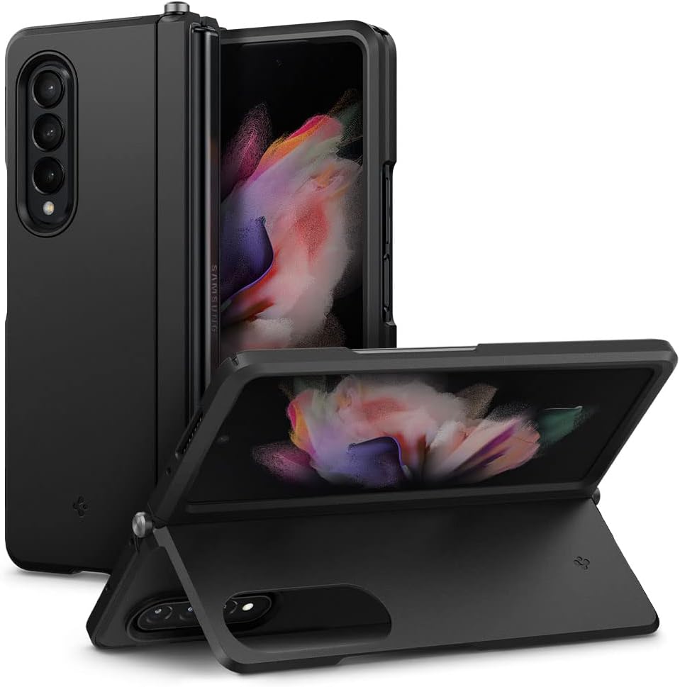 Spigen Neo Hybrid S for Samsung Galaxy Z Fold 3 Case, Galaxy Z Fold3 5G Back Cover (2021) - TPU+Poly Carbonate+Metal｜Black