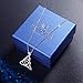 EUDORA Bisuteria Mujer Plata de ley S925, Nudo Celta Trinidad Afortunado Collares...