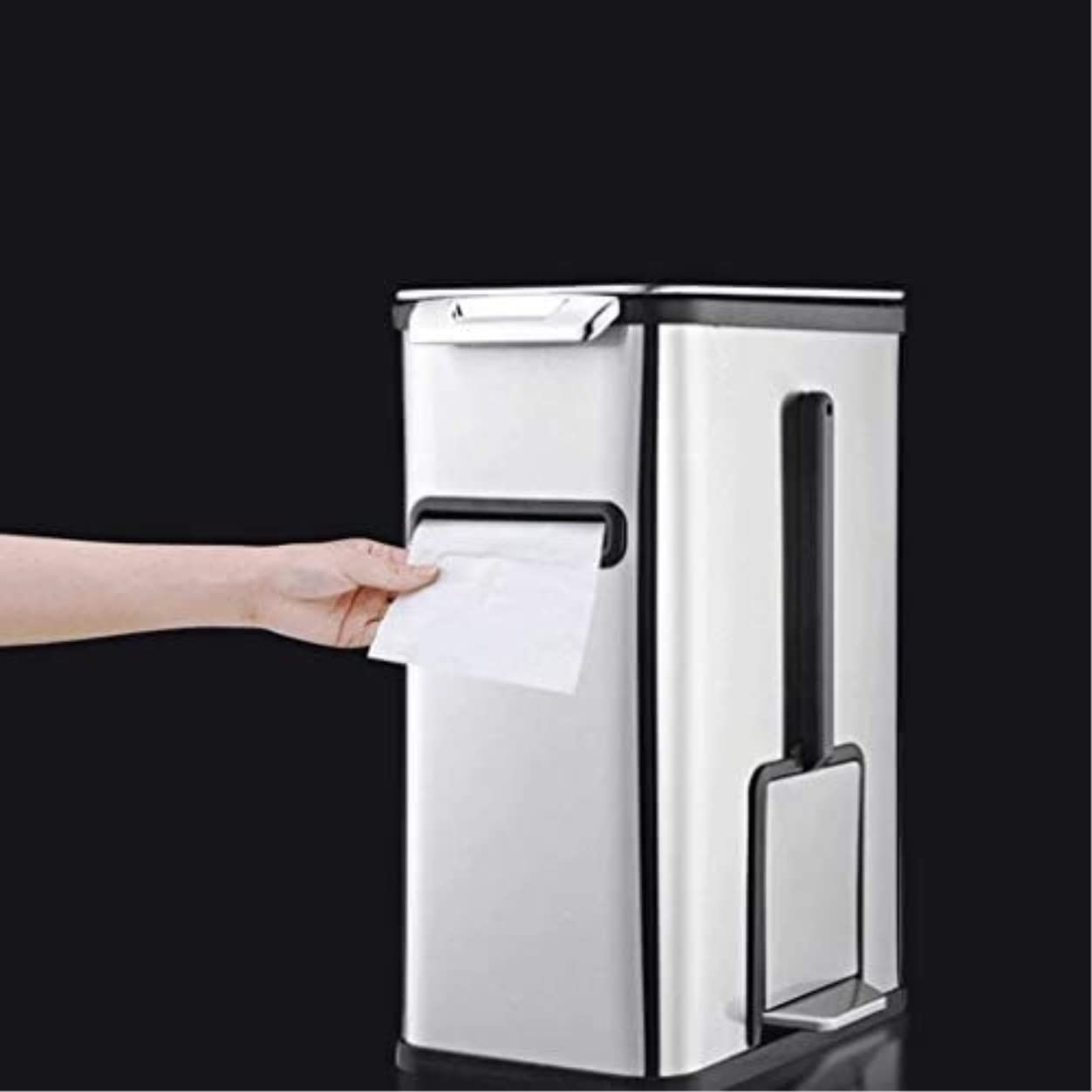 Papelera Cubo Basura Cubos Basura Cubo De Basura Con Sensor Inteligente Bote De Basura De Acero Inoxidable Cubo De Basura Automático Titular De Papel Escobilla De Baño Cubo de Basura Papeleras ( Blue