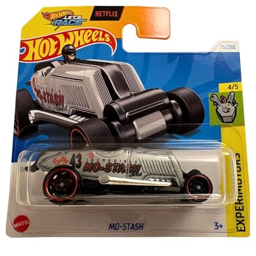 Hot Wheels Mo-Stash Argento HTD64 - Hot Rod Dragster stile retrò - HW Experimotors 2024 - 1:64