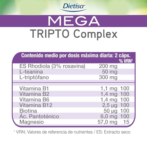 MEGA TRIPTO COMPLEX 60 Caps Paquete de 2 triptófano bienestar emocional 2