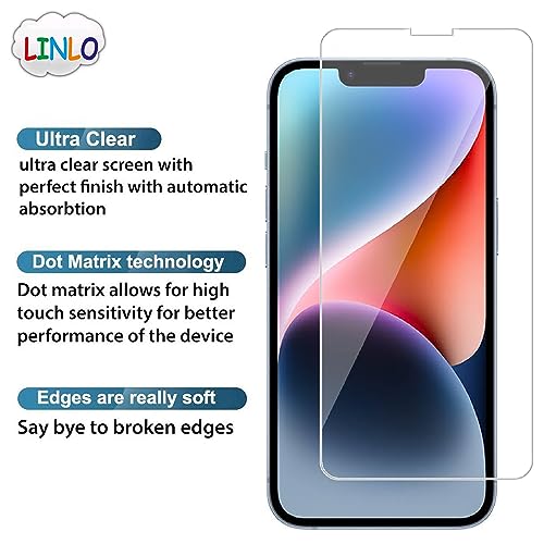 Image of Tempered Glass Screen Protector Compatible for Apple iPhone 14 Max with Full Screen Coverage; Except Edges and Easy Installation Kit(Transparent), Pack of 1
