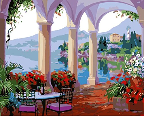 YEESAM ART Pittura Con Numeri Su Tela 40x50 Cm – Kit Fai Da Te Per Adulti E Bambini, Colori Acrilici E Pennelli Inclusi
