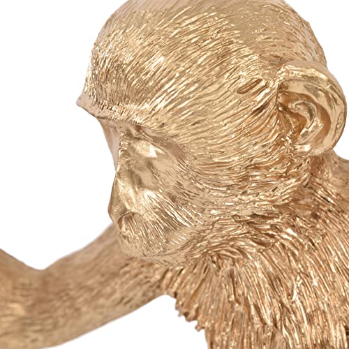 Bhdk Monkey Pendant Light,Vintage Industrial Resin Hemp Rope Creative Monkey Hanging Light Fixture E27 Edison Ceiling Pendant Lamp For Kid's Bedroom Restaurant Dining Room Bar Cafe (Gold)(Us) #TOP5