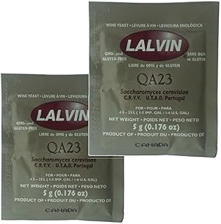 2X Lalvin QA23 White Wine Yeast 5g Sachet 16% Homebrew Wine Making 4.5L-23L