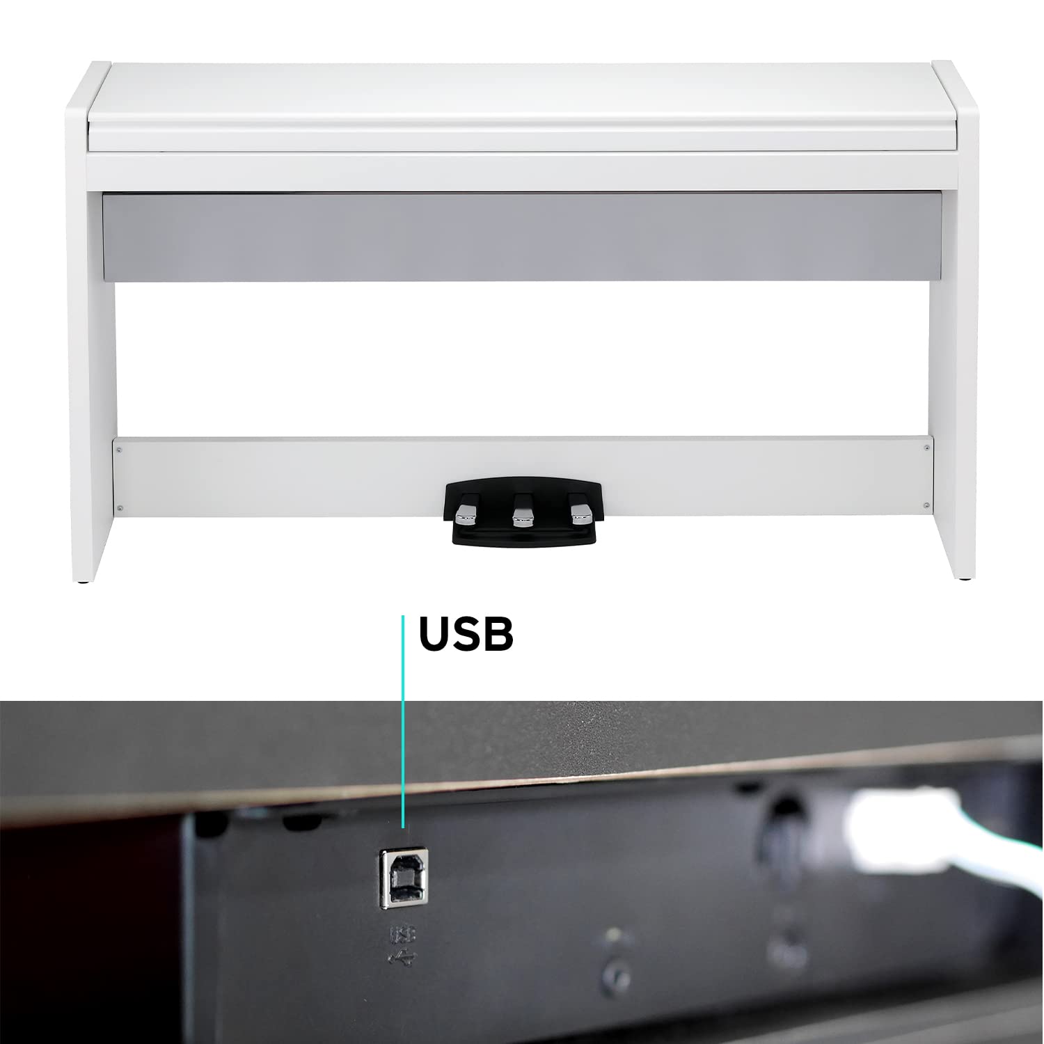 Korg LP-380U Digital Piano with Stand White