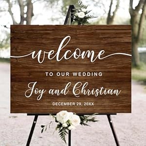 Personalized Welcome Wedding Sign, Rusti...