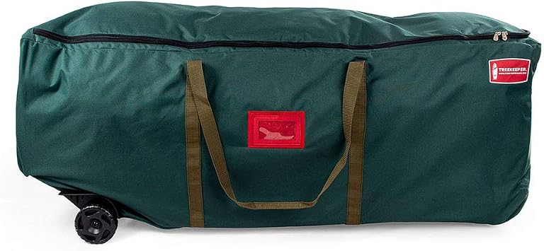 TreeKeeper [Denier Storage Bag] - Big Wheeled 9 Foot Christmas Tree Storage Bag with Compression Straps | Tree Keeper Bag