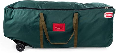 TreeKeeper [Denier Storage Bag] - Big Wheeled 9 Foot Christmas Tree Storage Bag with Compression Straps | Tree Keeper Bag