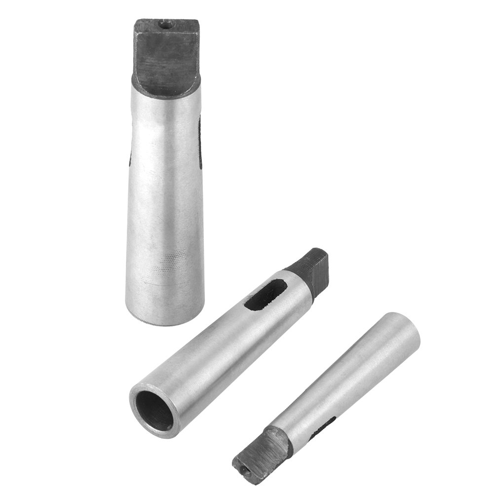 MT1- MT2 Reducing Sleeve Steel Reducing Drill Adapter 3 pcs Taper Adapter Set with HRC58 Hardness